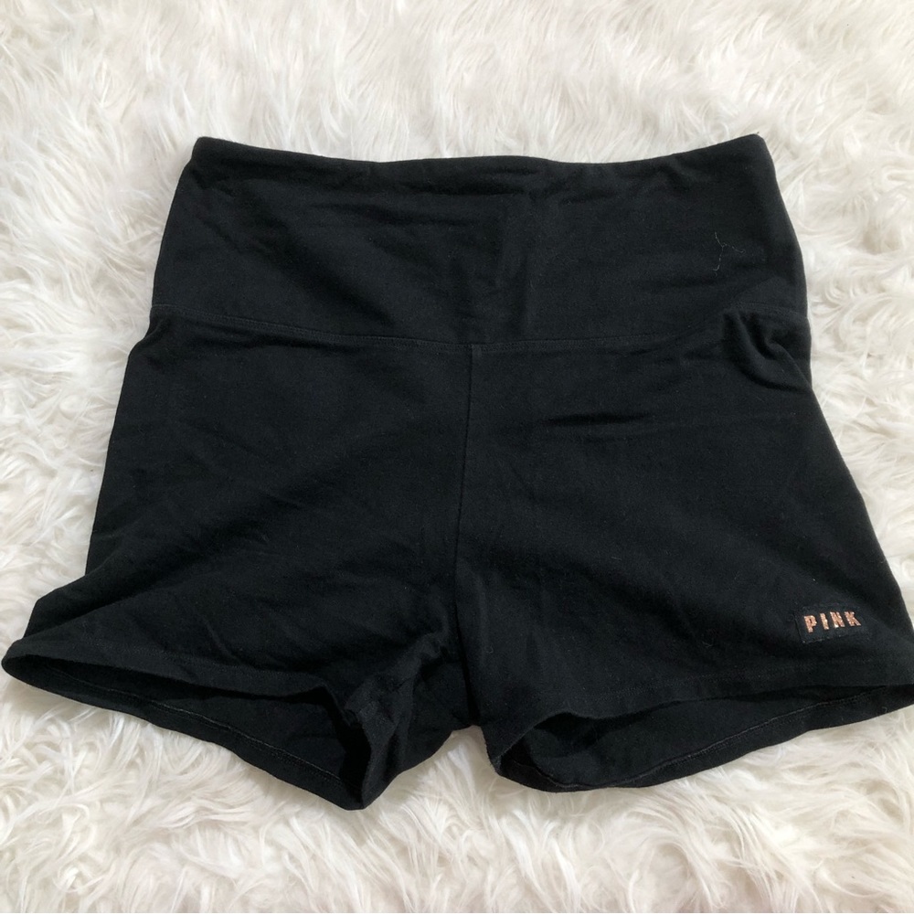 Pink Victoria’s Secret shorts Large L Black Micro Short Workout Casual Summer